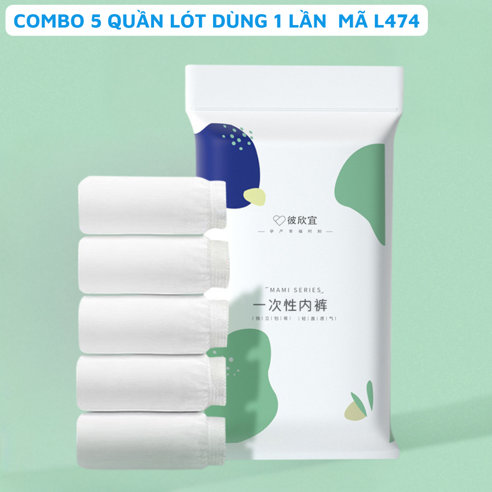 Quần Lót Nữ Cotton Kháng Khuẩn Dùng 1 lần Tiện Lợi, Quần Chip Nữ Cạp Vừa Ôm Dáng Thoải Mái ZANABRA