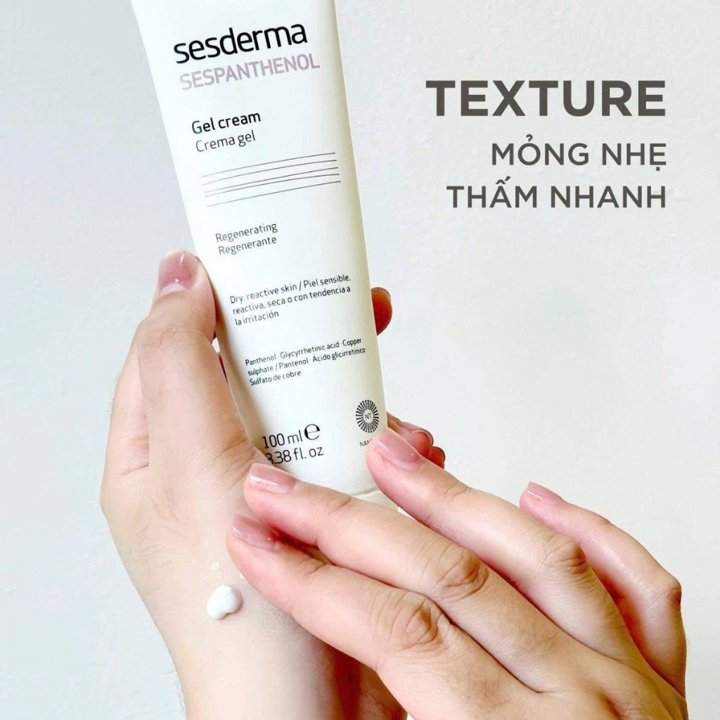 Kem dưỡng ẩm làm dịu, phục hồi da cấp tốc Sesderma Sespanthenol Gel Cream (100ml)
