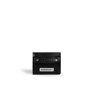 Ví Da Vân Cao Cấp SAIGONSWAGGER® SGS “LUNE EMBOSSED” BUTTON FLAP WALLET
