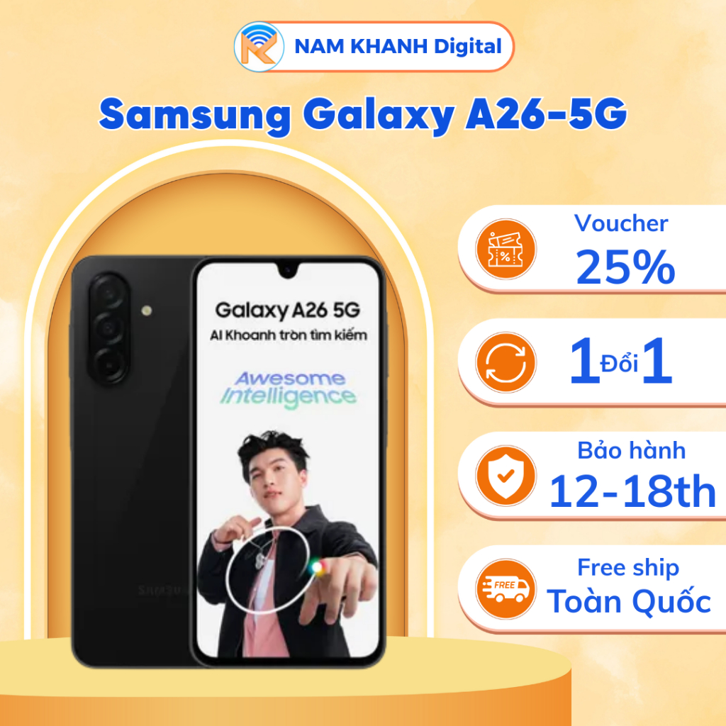 Điện thoại Samsung Galaxy A26 5G – (8/128GB) – Hàng Chính Hãng – Nam Khanh Digital