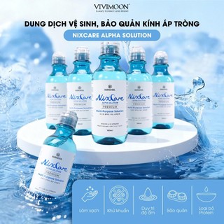 Dung dịch làm sạch lens, ngâm rửa và bảo quản kính áp tròng mềm Nixcare Alpha 160ml