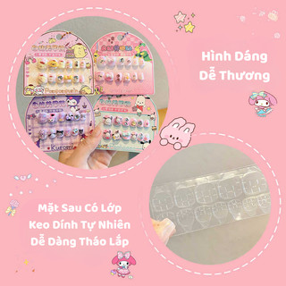 Set Móng Tay Giả Kuromi - Kitty - Cinnamoroll In 3D Siêu Dễ Thương, Bám Chắc - Phụ Kiện Thời Trang Đáng Yêu