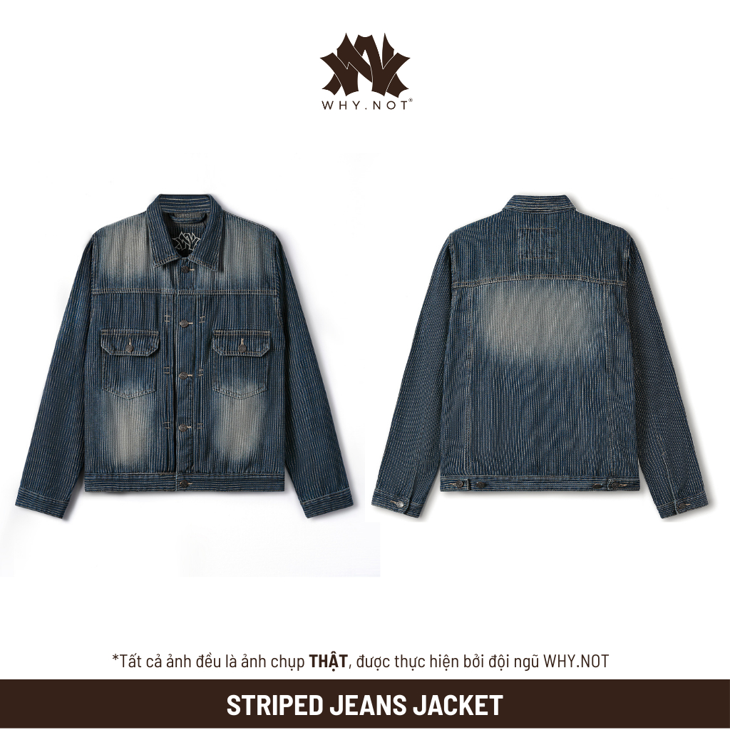 WHY.NOT Jeans Jacket Collection- Áo Khoác Jean Nam Form Rộng Màu Indigo, Dusty Blue, Retro Blue