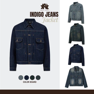Indigo Jeans Jacket - Áo Khoác Jean Nam Form Rộng Màu Indigo