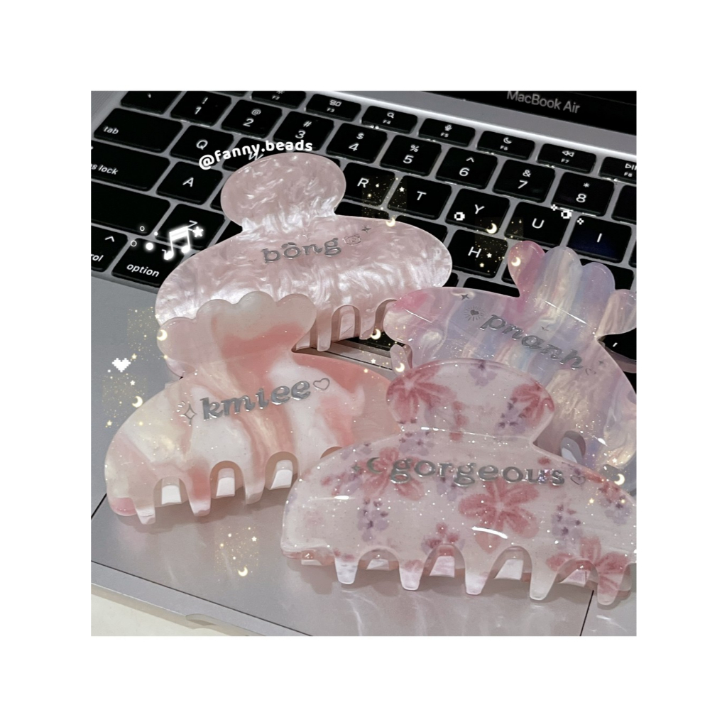 [KẸP IN TÊN RIÊNG] Kẹp xà cừ CUSTOM tên theo yêu cầu kèm sticker ĐỌC MÔ ...