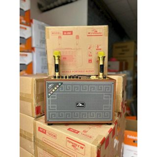 Loa Kiomic K36 - Loa Karaoke Bass 20cm, Kèm 2 Micro chỉnh bass, treble nhạc riêng biệt.