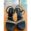 SANDAL DINH ĐÁ, SANDAL KIM TUYẾN MỊN, ĐẾ ĐÚP MÀU ĐEN(ĐKT)