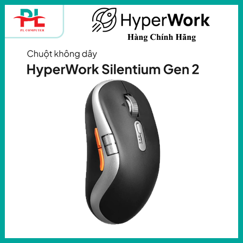 Chuột không dây HyperWork Silentium Gen 2 | MS01.G2 -  Thời Lượng Pin 70 Ngày - Chính Hãng