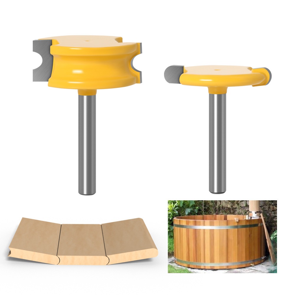 Bộ 2 mũi phay gỗ mũi soi ghép ván mộng bán nguyệt cốt 12.7mm