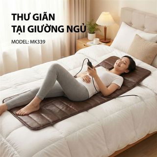 Nệm Massage Toàn Thân Kachi MK339 da nâu