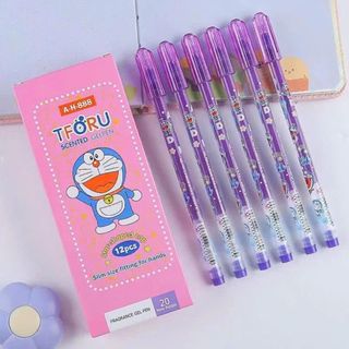 LEAFBOOK Bút Viết Gel Nước Mực Nho Thơm Ngòi 0.38mm Thoru/ Tforu Doreamon AH888 / VS999 Mực Tím