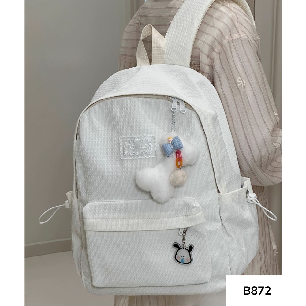 Balo nữ đi học thời trang ullzang hàn quốc, cặp sách học sinh cấp 2 cấp 3 phong cách basic B872 gagastore