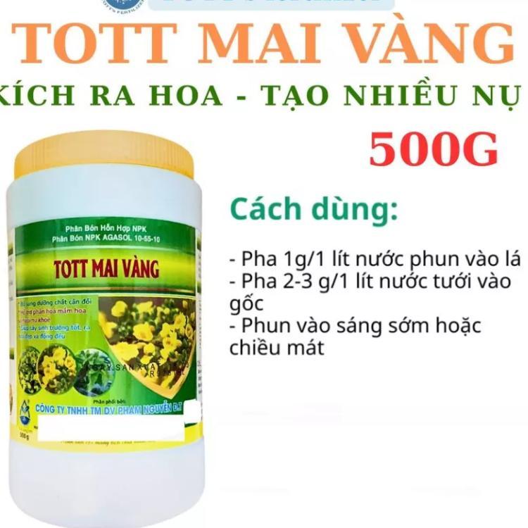 Phân bón siêu lân 10-55-10+TE tạo nụ kích hoa mai vàng -Lọ 100gr