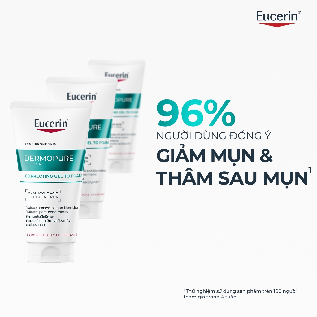 Gel rửa mặt giảm mụn & mờ thâm Eucerin® DermoPure Clinical Correcting Gel To Foam 75ml | Skincare | BigBuy360 - bigbuy360.vn