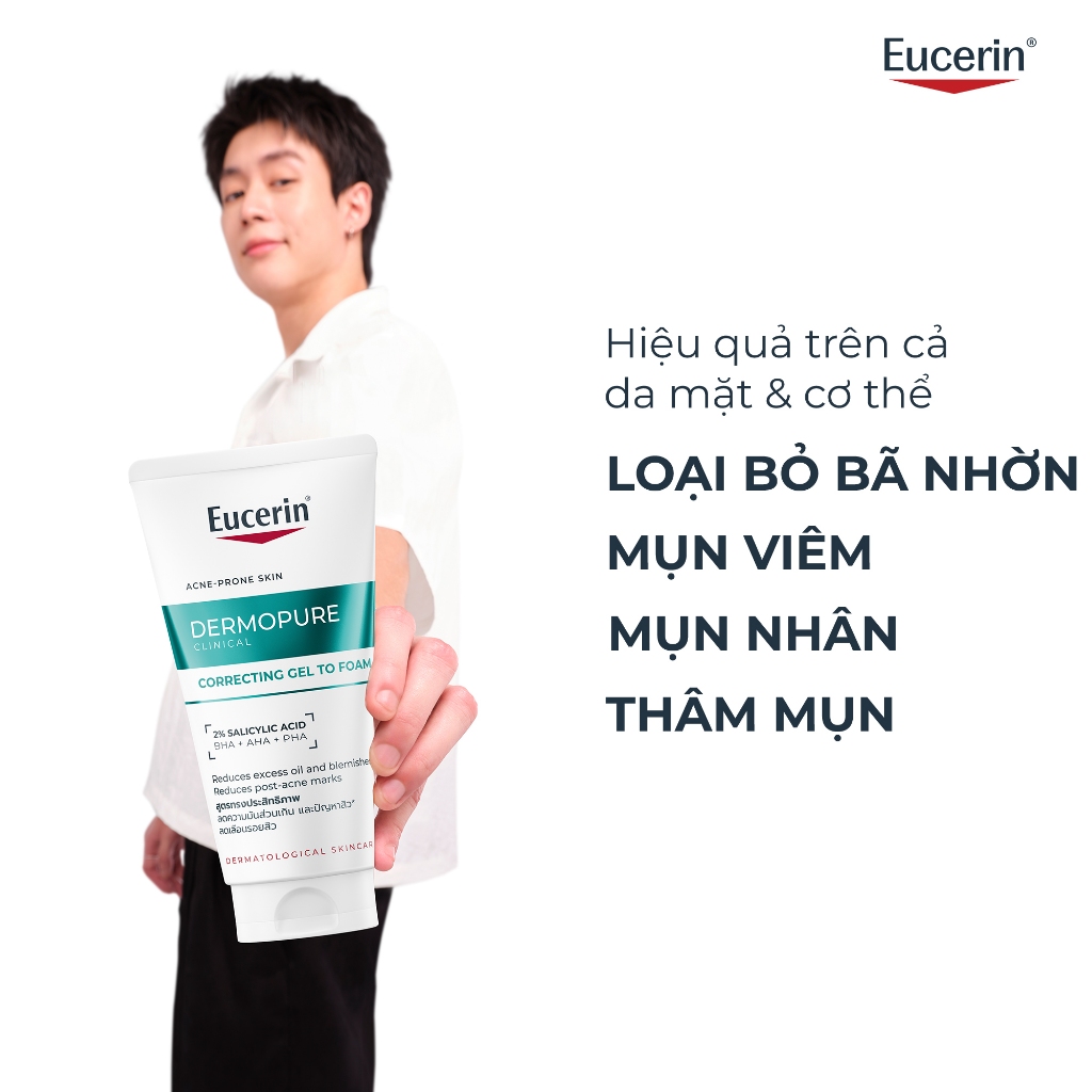 Gel rửa mặt giảm mụn & mờ thâm Eucerin® DermoPure Clinical Correcting Gel To Foam 75ml | Skincare | BigBuy360 - bigbuy360.vn