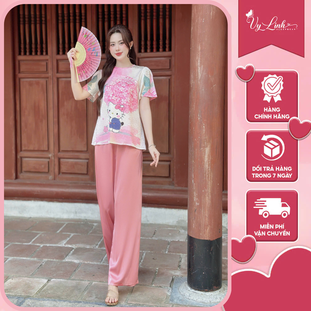 Bộ lam gấm họa tiết chất liệu gấm phối lụa latin thoáng mát không bai nhão thấm hút mồ hôi tốt s1327 3D
