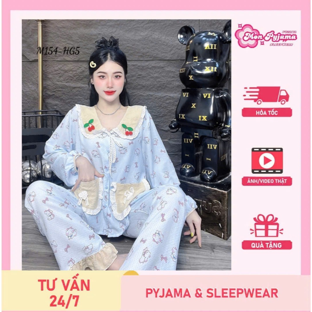 Đồ bộ nữ đồ mặc nhà, đồ ngủ nữ dễ thương, đồ xinh đũi tiểu thư cao cấp nhiều họa tiết hottrend [13].