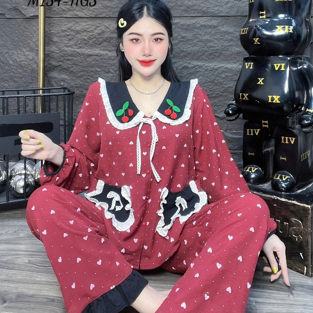 Đồ bộ nữ đồ mặc nhà, đồ ngủ nữ dễ thương, đồ xinh đũi tiểu thư cao cấp nhiều họa tiết hottrend [13].