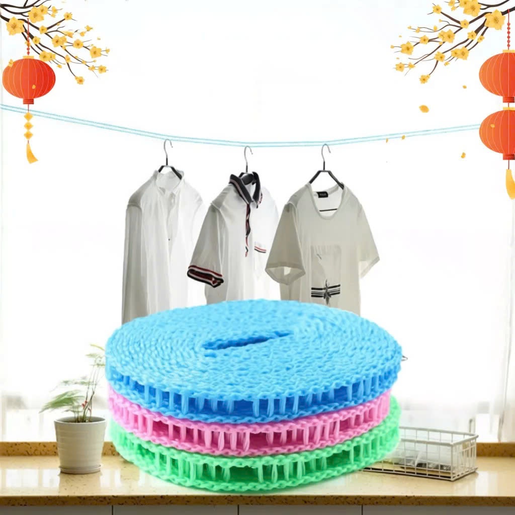 [COMBO 10] Cuộn Dây Phơi Quần Áo – Dây Phơi Dẻo Dai Chịu Lực Cao, Dễ Lắp Đặt, Dài 5m