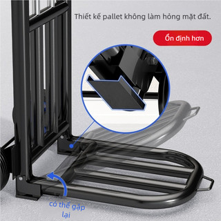 Xe đẩy hàng Xe Đẩy Gấp Gọn Được trang bị khung thép nặng và sơn chống gỉ Tải trọng 150Kg