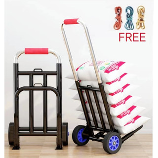 Xe đẩy hàng Xe Đẩy Gấp Gọn Được trang bị khung thép nặng và sơn chống gỉ Tải trọng 150Kg