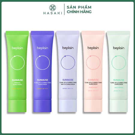 Kem Chống Nắng Beplain Kiềm Dầu, Nâng Tông, Cấp Ẩm 50ml Sunscreen SPF50+ PA++++ Hasaki Chính Hãng