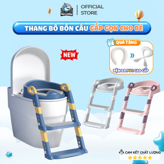 Thang Bô Vệ Sinh Cho Bé, Nắp Thu Nhỏ Bồn Cầu Có Thang Và Tay Vịn Chắc Chắn, Gấp Gọn Tiện Lợi