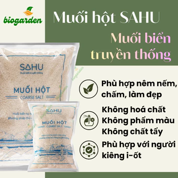 Muối hột - Muối biển truyền thống Sahu - Ăn Chay - Ăn Kiêng - Ăn thực dưỡng - BioGarden