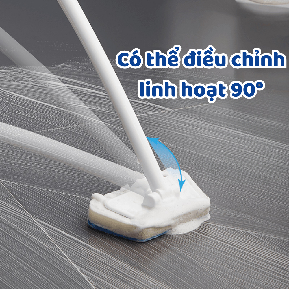 Bộ Cọ Vệ Sinh Nhà Tắm Dùng Một Lần DINO, Bàn Chải Chà Sàn Đa Năng Có Đầu Cọ Thay Thế Làm Sạch Hiệu Quả