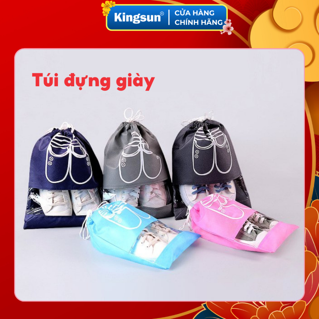 Túi Đựng Giày Hoạ Tiết Chống Bẩn Đi Vali Du Lịch Tiện Lợi KS-XT850