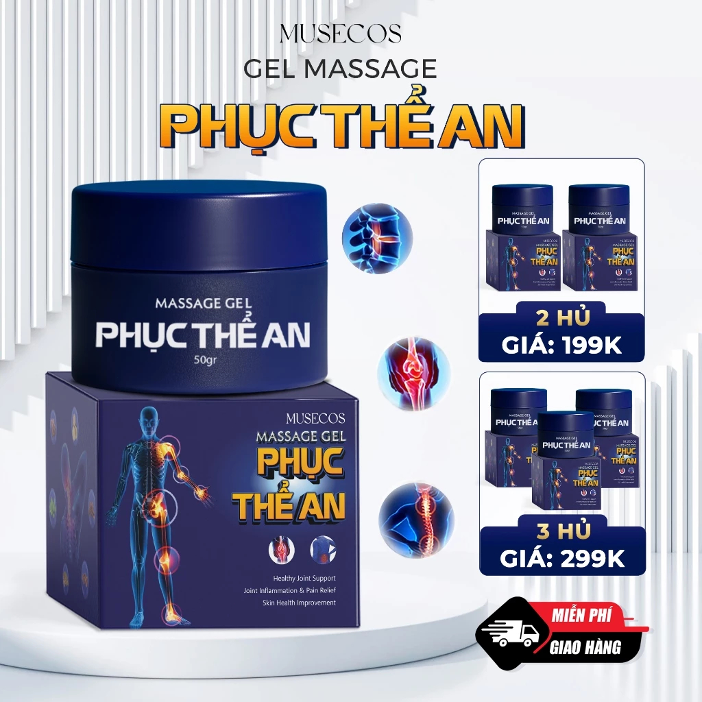 Gel Massage - Phục Thể An ( 50gr ) - Hỗ Trợ Tê Bì Chân Tay , Các Vấn Dề Nhức Mỏi , Xương Khớp - Gel Massage Toàn Thân