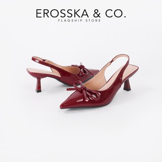 [EROSSKA] - Giày cao gót nữ mũi nhọn đính nơ kiểu dáng sang trọng thời trang cao 7cm - EH058
