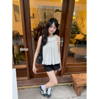 𝐁𝐞𝐫𝐫𝐢 𝐒𝐡𝐨𝐫𝐭 - Quần đùi nữ, quần short thiết kế xếp ly phối ren nhien.official NQS00001