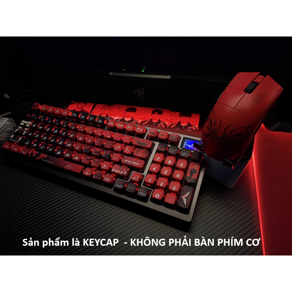 Keycap Faker - Keycap T1 Faker - Keycap Pudding V2 Xuyên led 4 bên ...