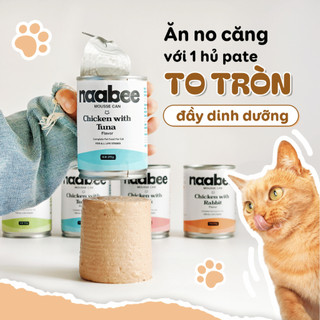 [COMBO 24-12 LON] Thùng Pate Cho Mèo NaaBee 375g Dạng Mousse Cho Mọi Lứa Tuổi, Giàu Đạm, Tiêu Hoá Tốt