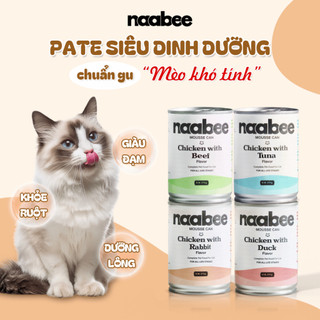 [COMBO 24-12 LON] Thùng Pate Cho Mèo NaaBee 375g Dạng Mousse Cho Mọi Lứa Tuổi, Giàu Đạm, Tiêu Hoá Tốt