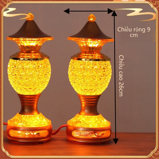 Đèn Led Phú Quý Hoa Sen - Đồ Trang Trí Bàn Thờ Lễ Hội Tet An Toàn