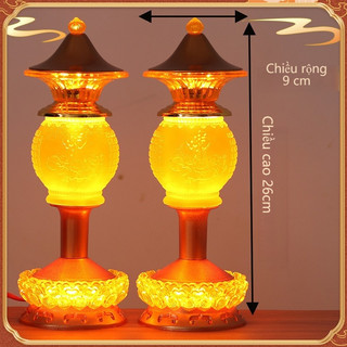 Đèn Led Phú Quý Hoa Sen - Đồ Trang Trí Bàn Thờ Lễ Hội Tet An Toàn