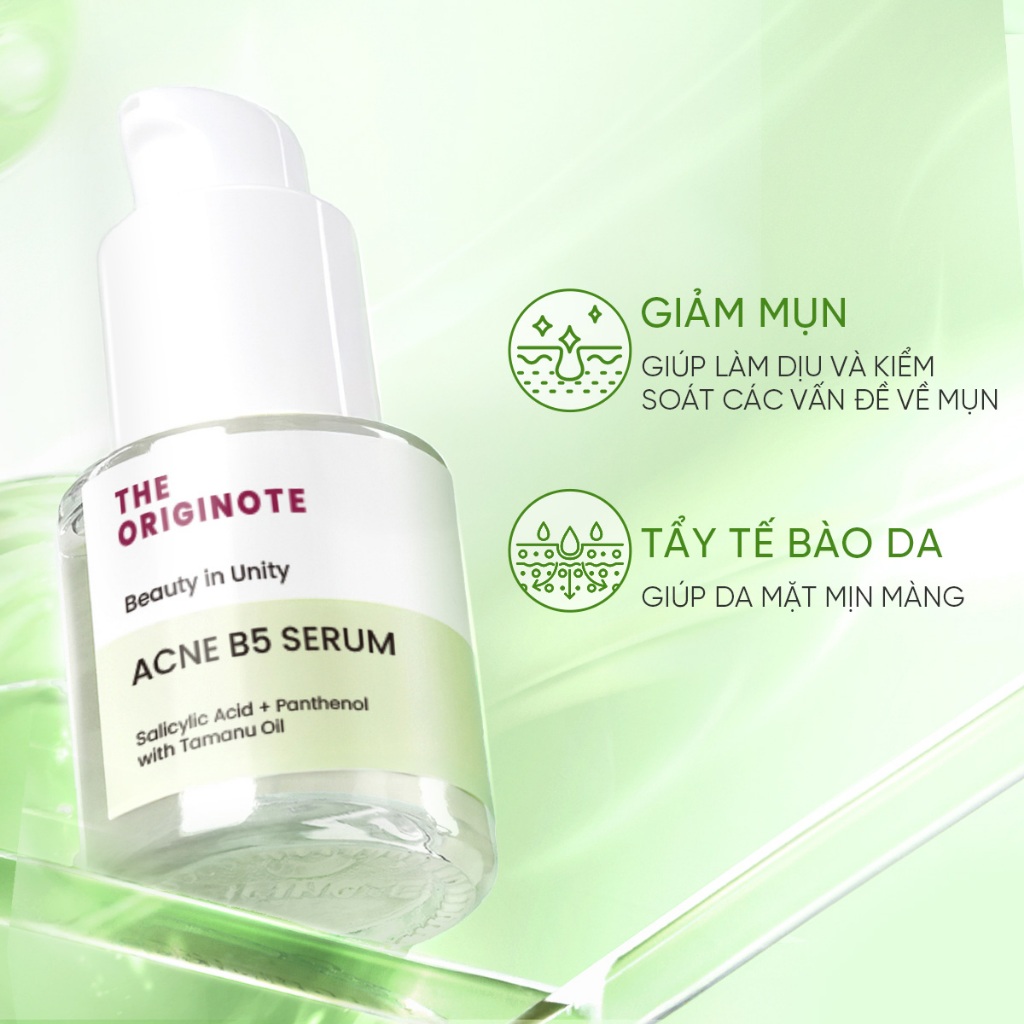 Serum Giảm Mụn The Originote chấm mụn làm dịu da se khít lỗ chân lông kiểm soát dầu tinh chất với Salicylic Acid 20ml