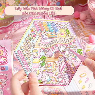 Sổ Sticker Cảnh Quan 3D Trang Trí Không Gian Mini Cho Bé - Tập Bóc Dán DIY 20 Chủ Đề Cho Bé Vui Chơi Sáng Tạo