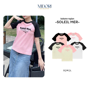 Áo Thun Baby Tee Raglan Soleil Mer Phông Nam Nữ Unisex Cotton Local Brand | MIDORI BAG COLLECTION