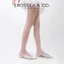 - Giày cao gót Slingback lưới mũi nhọn phối nơ thanh lịch cao 2cm màu trắng kem - EL097