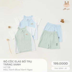 BỘ CỘC  TAY VẢI SỢI TRE BỔ TRỤ [ SIÊU MỀM, MÁT, MỊN CO DÃN VÀ THẤM HÚT ] SZ 6M -4Y (HCT28)