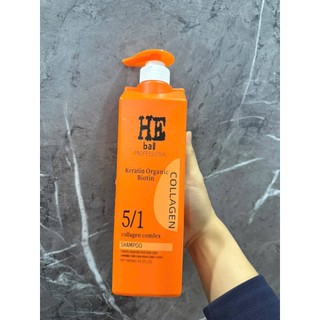 BÔ GỘI XÃ PHỤC HỒI TÓC 5IN1 HE BAU MÀU CAM DUNG TÍCH 1000ML· Collagen Elvawell White Truffle Repairing