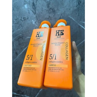 BÔ GỘI XÃ PHỤC HỒI TÓC 5IN1 HE BAU MÀU CAM DUNG TÍCH 1000ML· Collagen Elvawell White Truffle Repairing