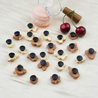 Sticker, Charm 3D chủ đề Gấu nâu 22 bán lẻ DIY nhựa cứng gắn Dép Sục, Cá Sấu JB-249 Mita