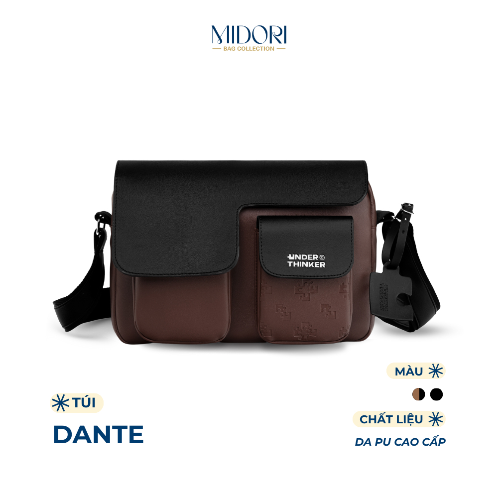 Túi Hộp Da PU Đeo Chéo Dante Nam Nữ Monogram Đựng Điện Thoại Ipad Đi Chơi | MIDORI BAG COLLECTION