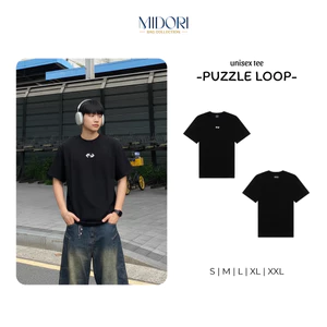 Áo Thun Form Rộng PUZZLE LOOP Thời Trang Nam Nữ Unisex Cotton Local Brand | MIDORI BAG COLLECTION
