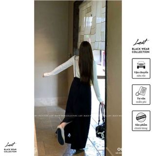 Set yếm 2 dây dáng xuông nhẹ nhàng basic LUST Yếm nữ dáng dài 2 dây kèm áo cotton dày cao cấp O903