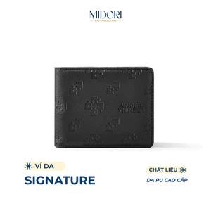 Ví Da PU Ngang Monogram Signature Trượt Nước Nam Nữ Bóp Đựng Tiền Thẻ | MIDORI BAG COLLECTION
